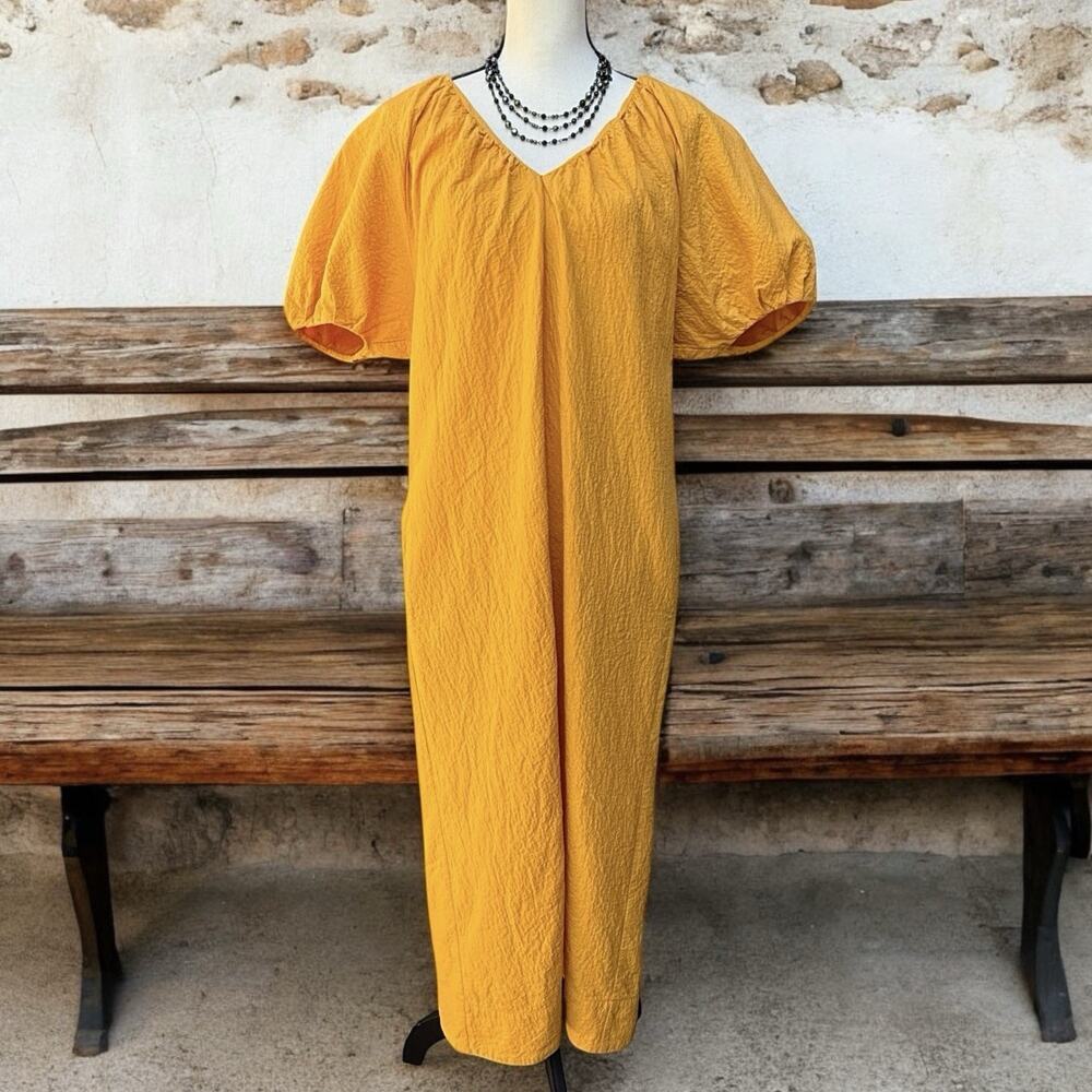 Mara Hoffman Mustard Yellow Midi Dress